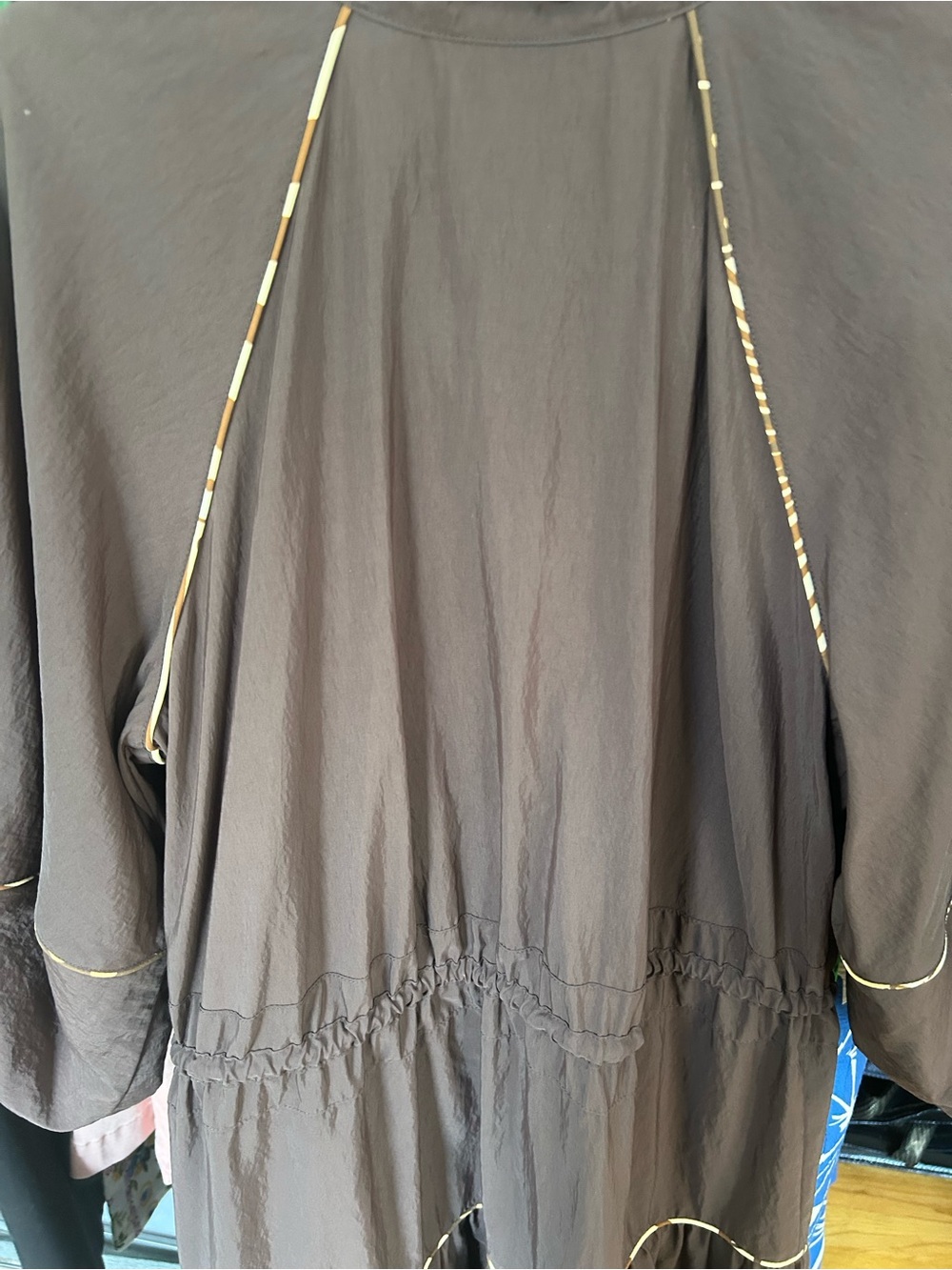 Farm Rio Chocolate Brown Drawstring Dress - Picture 9 of 9